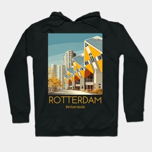 A Vintage Illustration of Rotterdam - Netherlands Hoodie